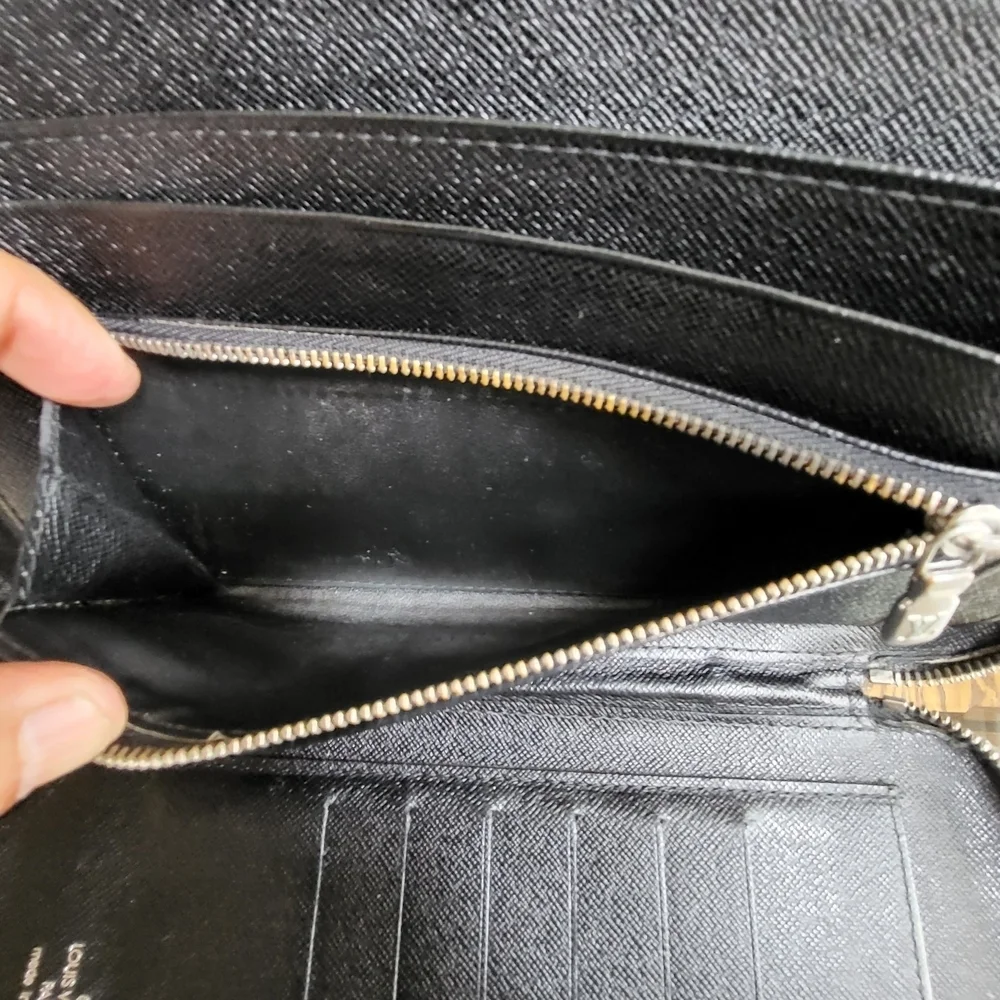 Louis Vuitton Full Zip Travel Case Organizer Atoll Ardoise Taiga Leather../COA
